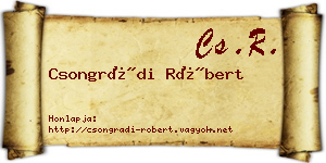 Csongrádi Róbert névjegykártya
