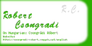 robert csongradi business card